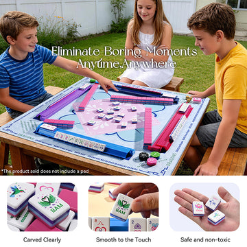 American Heart-Shaped Mahjong Wooden box